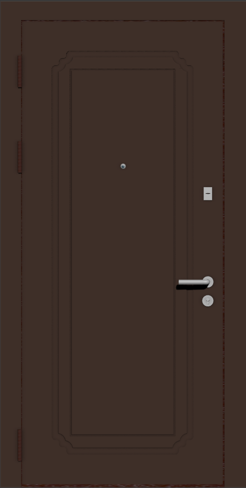 Металлическая входная дверь с отделкой эмаль шоколадная